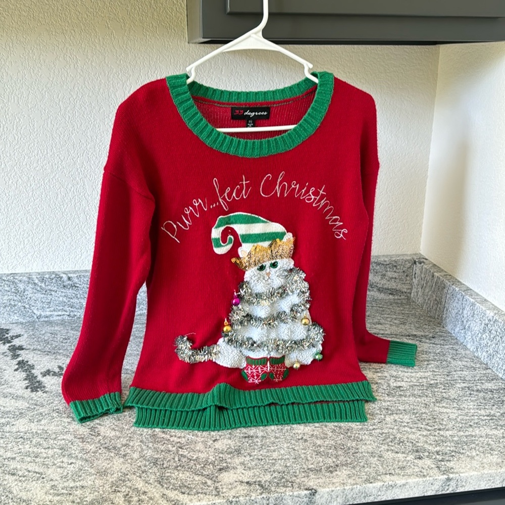 Kitty Christmas Sweater